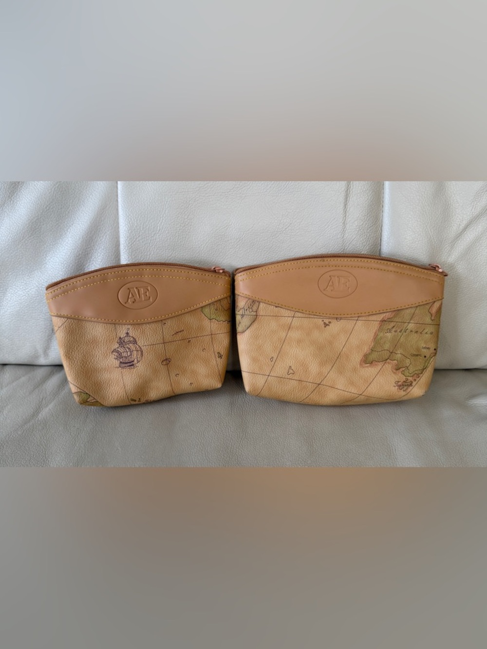 2 vintage Allan Edwards cosmetic bags